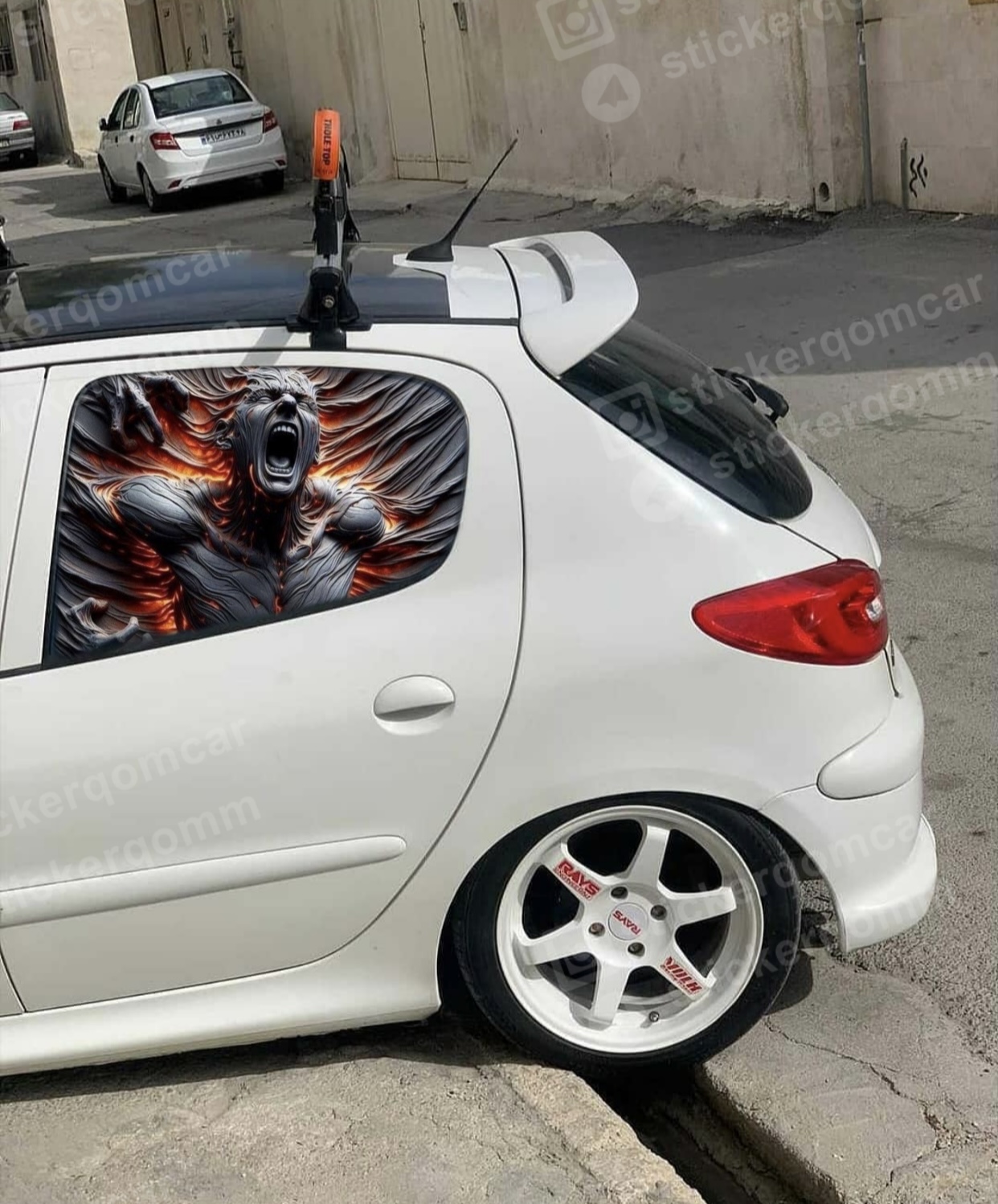 استیکر ماشین طرح شیشه بغل خودرو