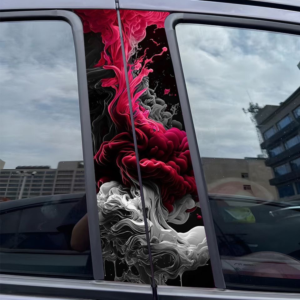 استیکر ماشین طرح ستون بین درب خودرو