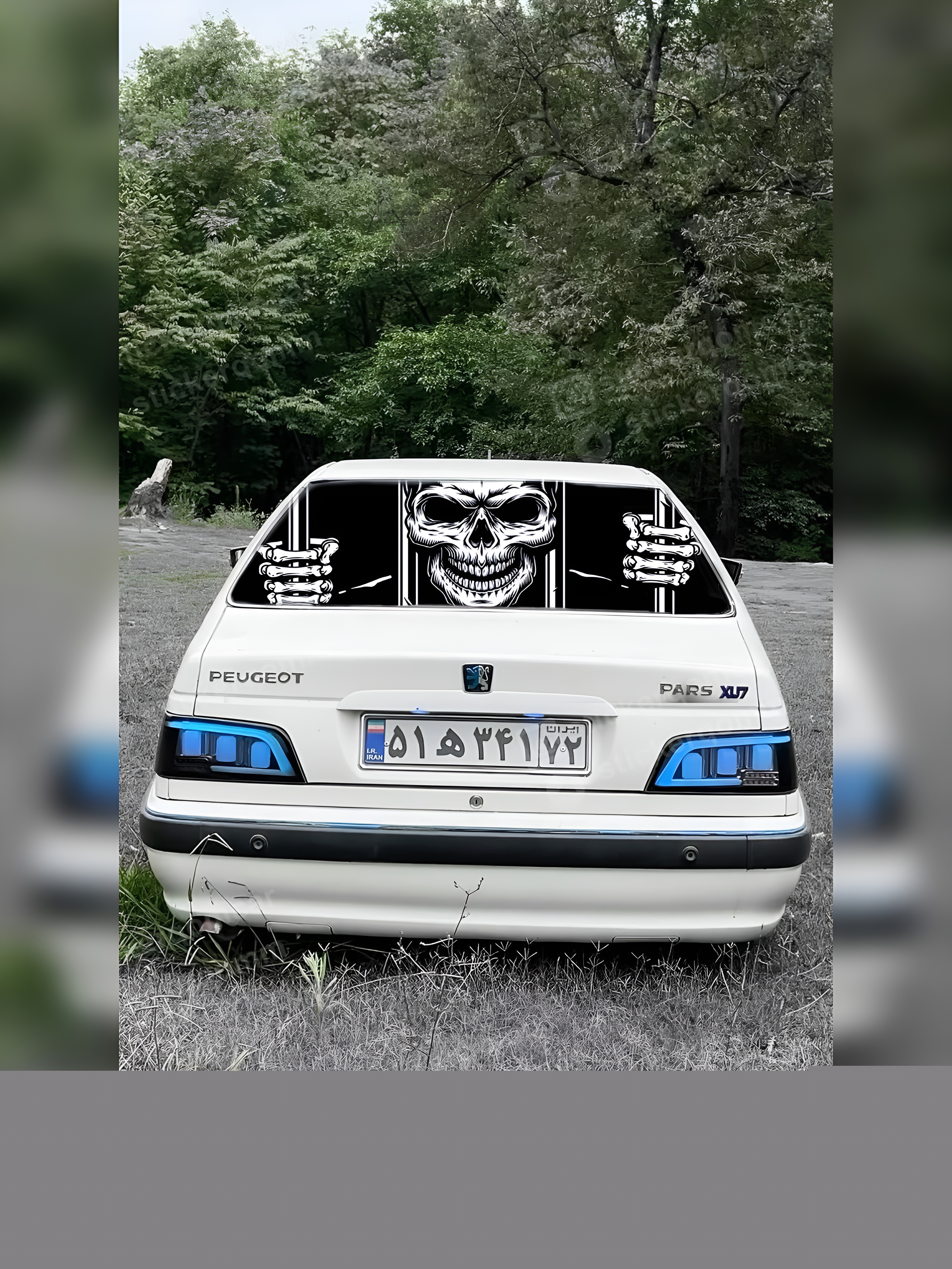 استیکر ماشین طرح شیشه عقب خودرو