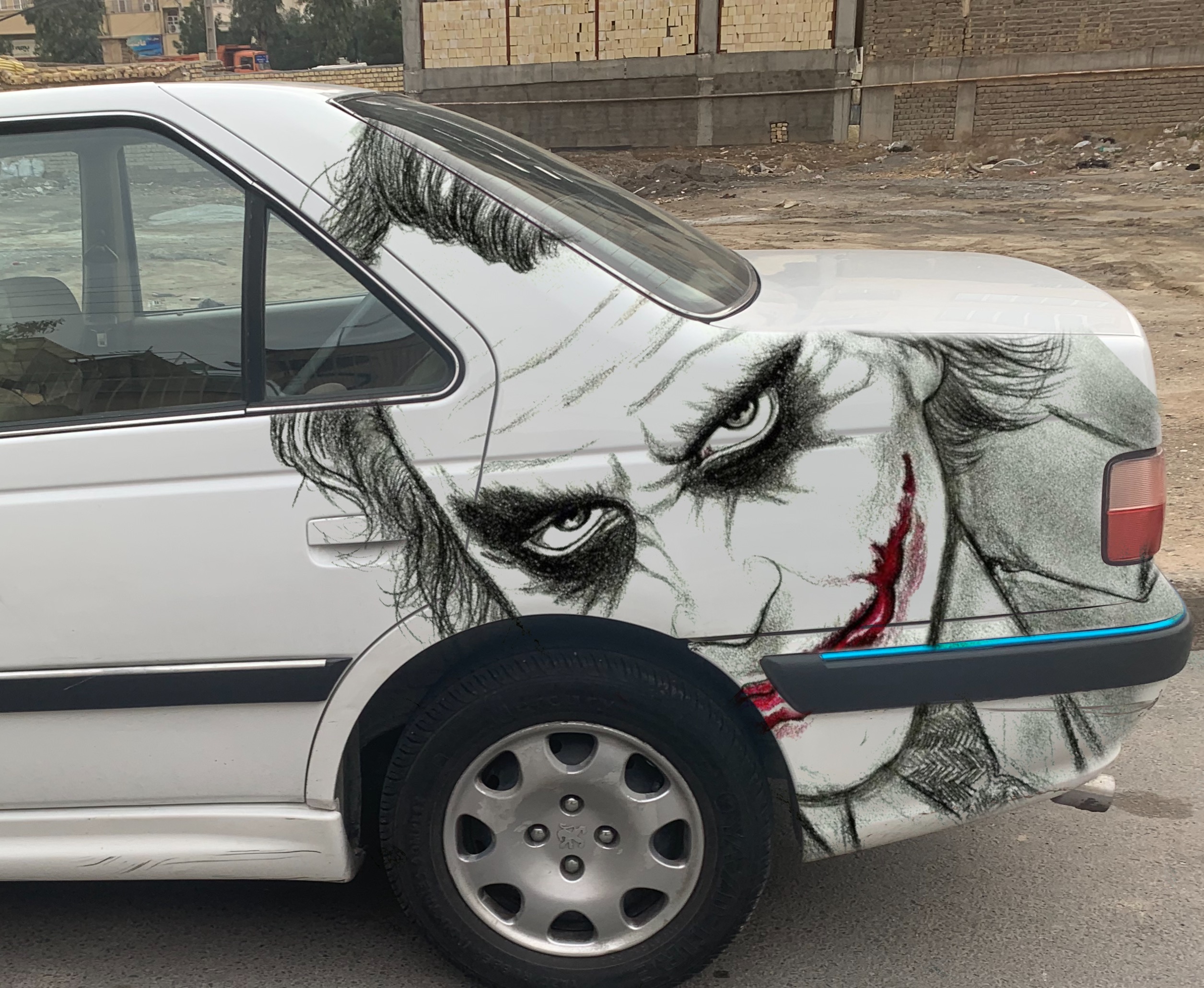 استیکربرچسب ماشین طرح بغل درب خودرو