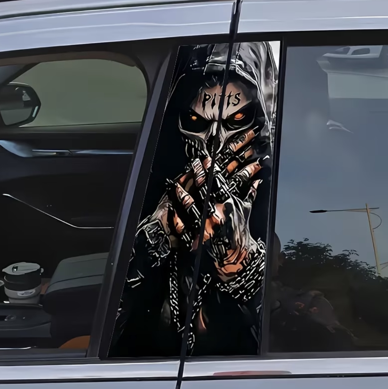 استیکر ماشین  طرح ستون بین درب خودرو(۲عددی)دو طرف خودرو