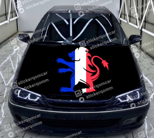 استیکر برچسب ماشین طرح دار کاپوت خودرو