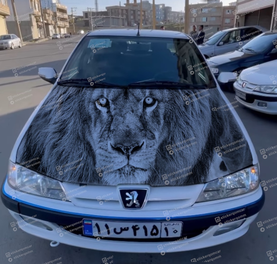 استیکر برچسب ماشین طرح دار کاپوت خودرو